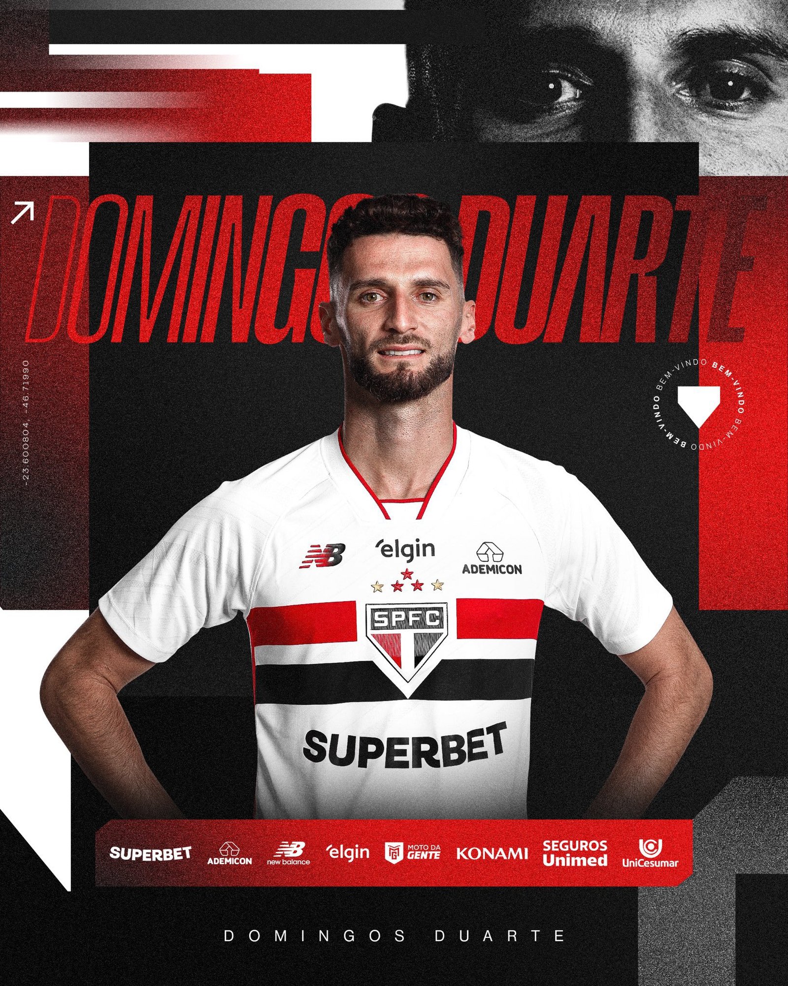 São Paulo anuncia contratação do zagueiro português Domingos Duarte