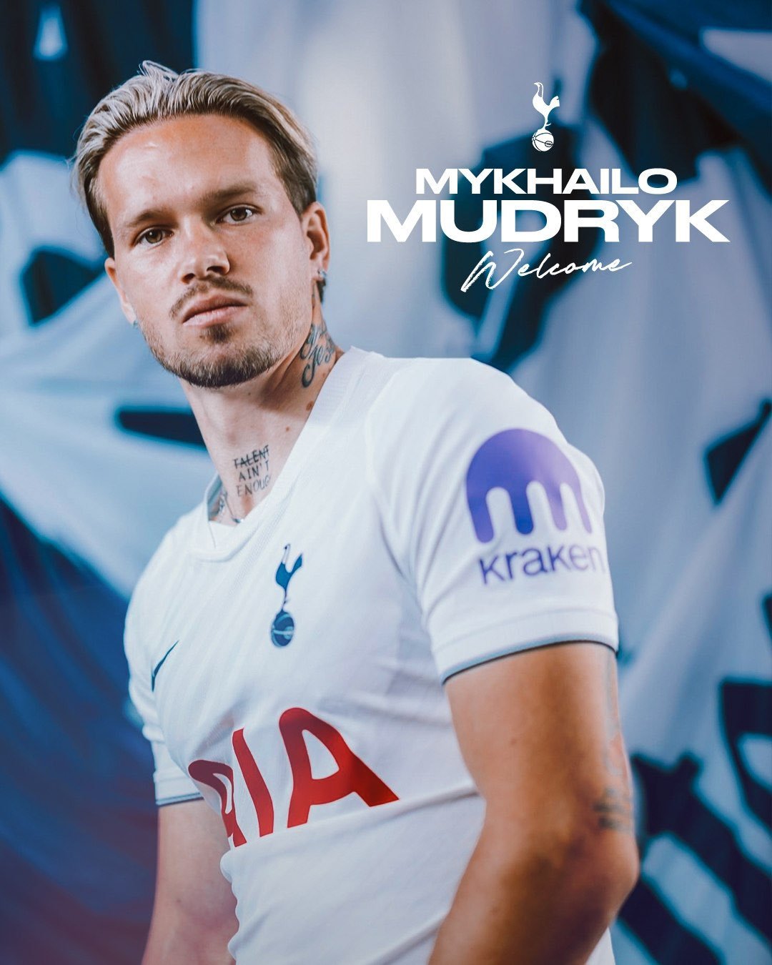 Tottenham anuncia a contratação de Mykhailo Mudryk.