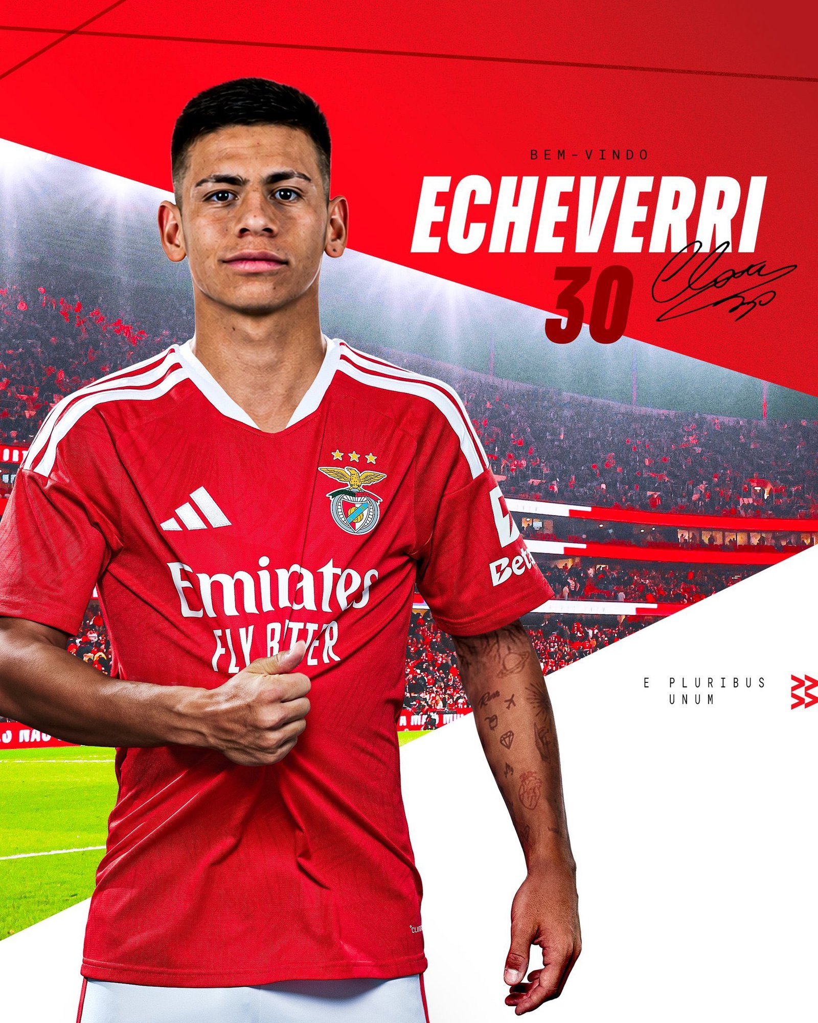 Claudio Echeverri é o novo reforço do Benfica.